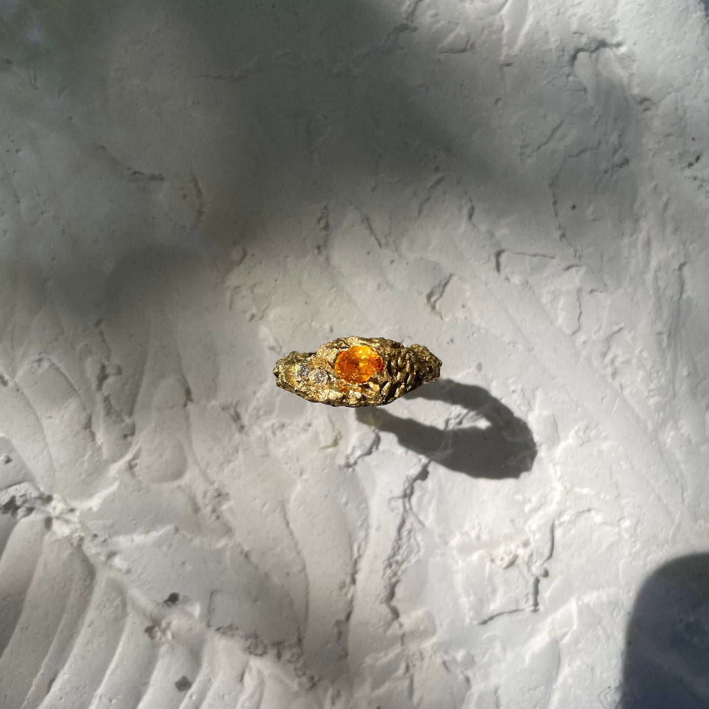 SPESSARTITE GARNET & DIAMONDS