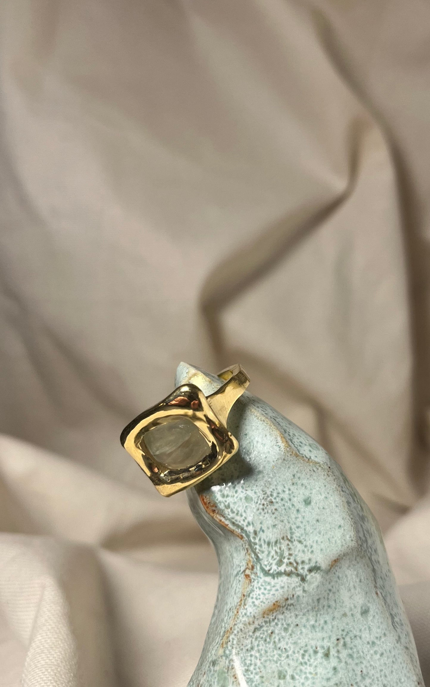 SQUARE PREHNITE CABOCHON