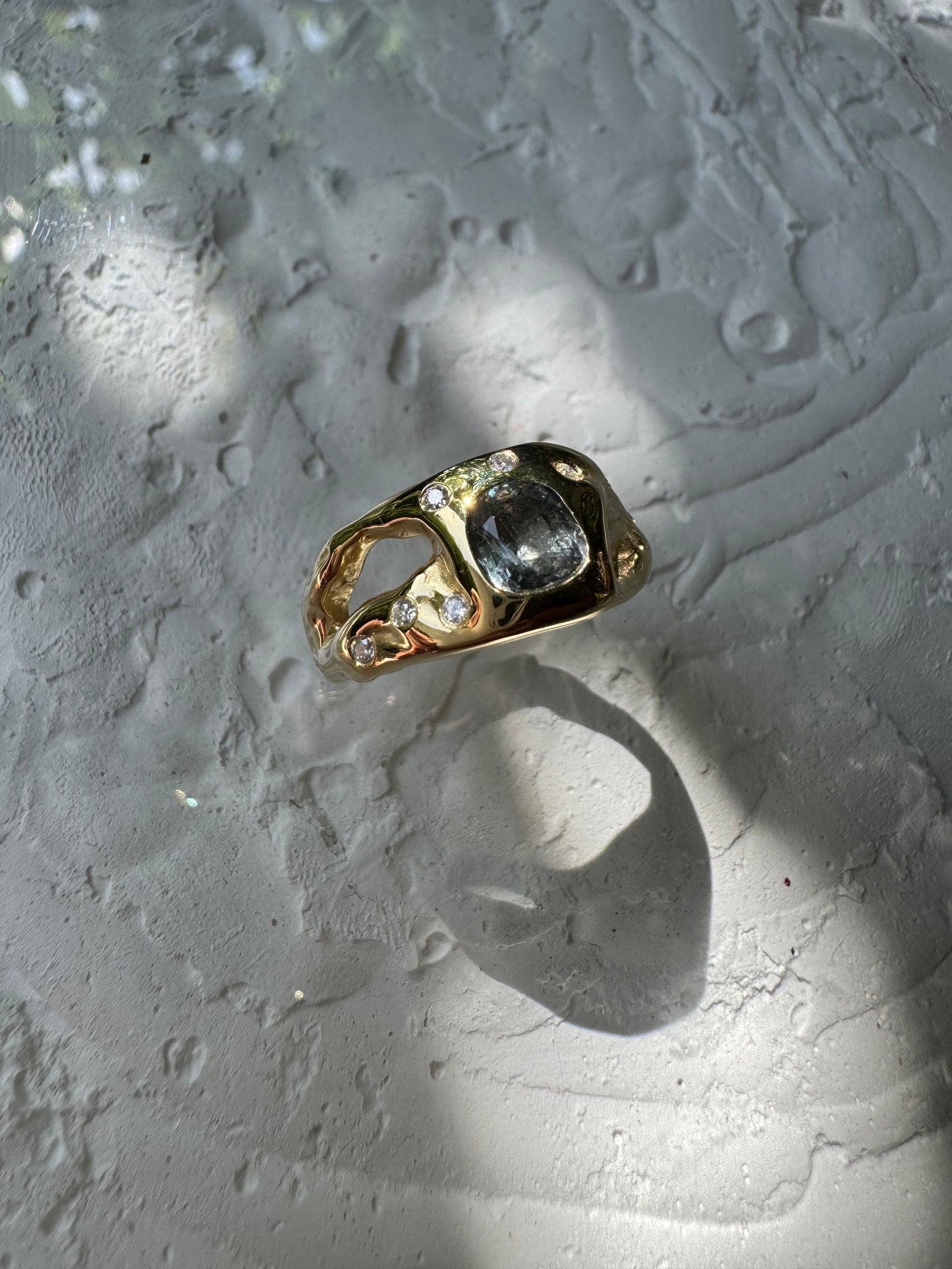 GREY CUSHION SPINEL & MOISSANITES
