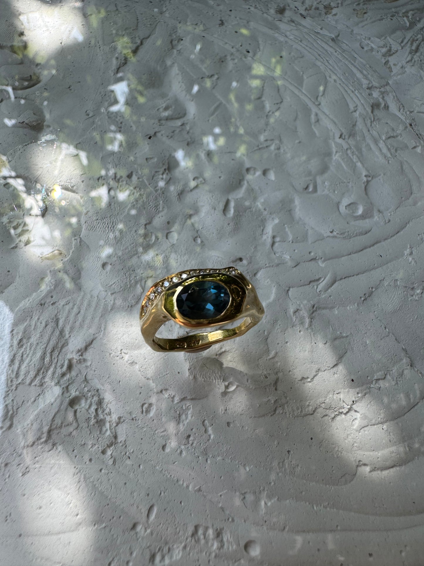 BLUE TOPAZ & MOISSANITES