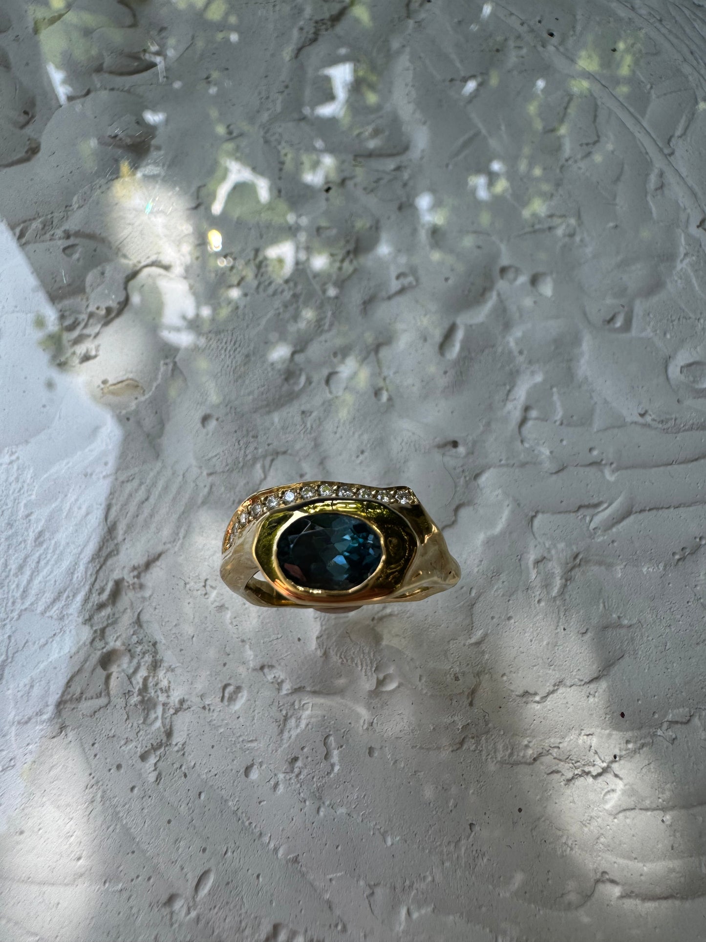 BLUE TOPAZ & MOISSANITES