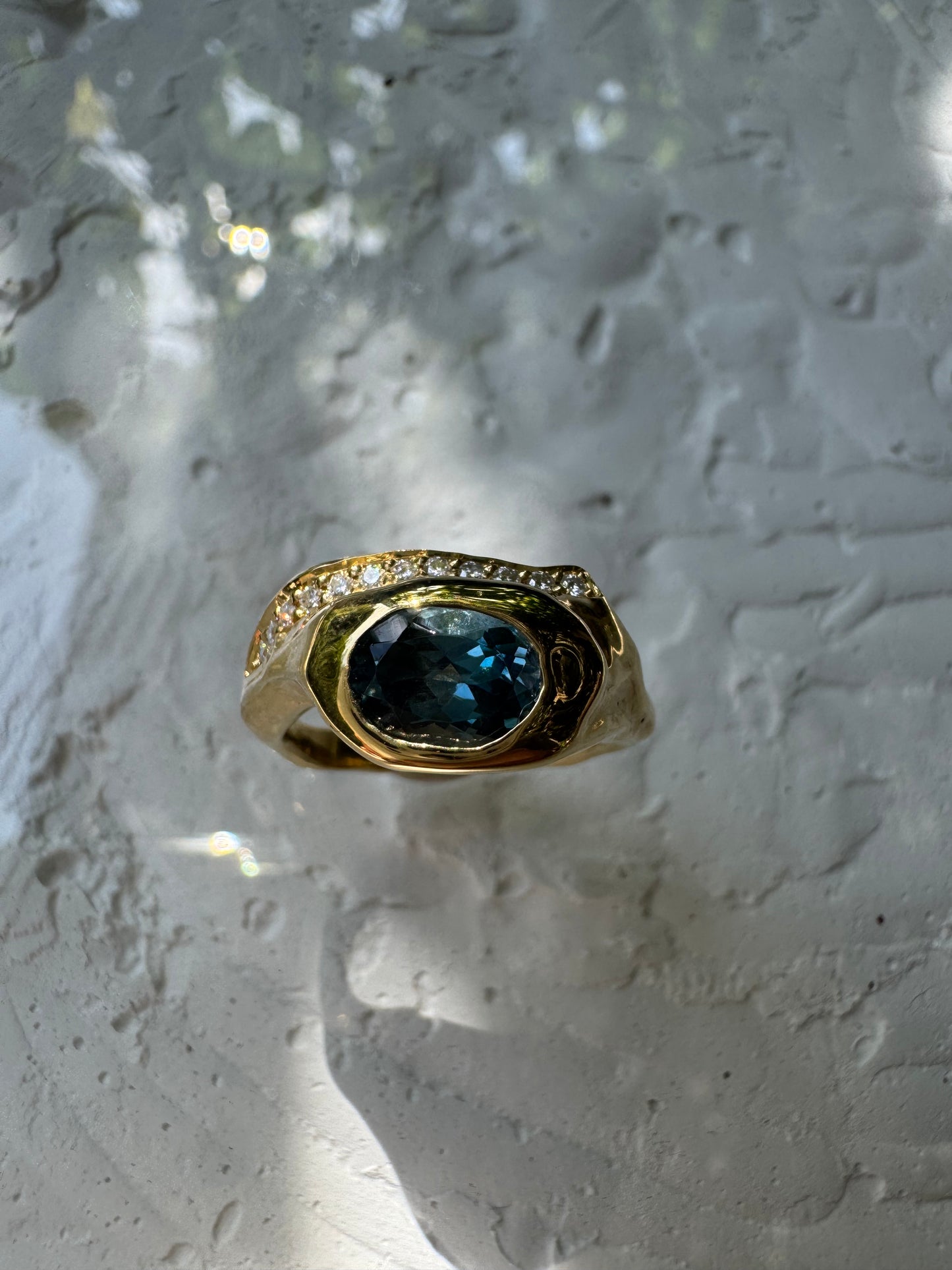 BLUE TOPAZ & MOISSANITES
