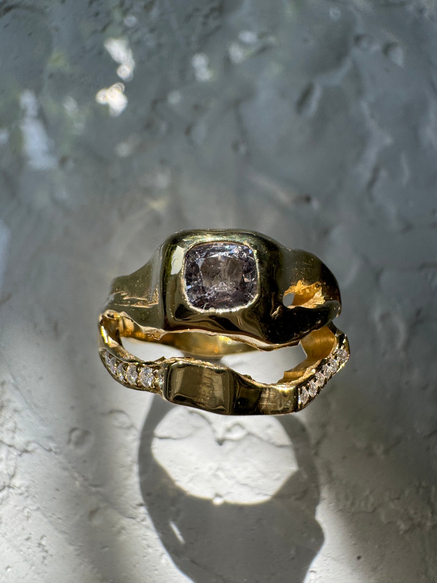 LIGHT GREY SPINEL & MOISSANITES