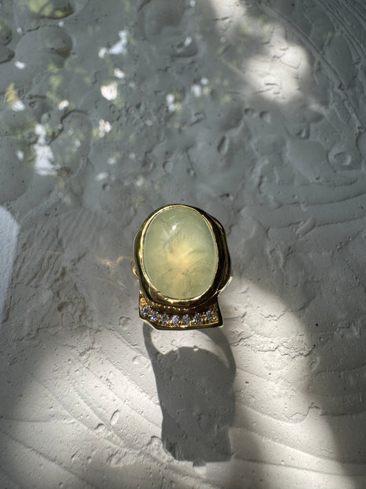 PREHNITE & MOISSANITES