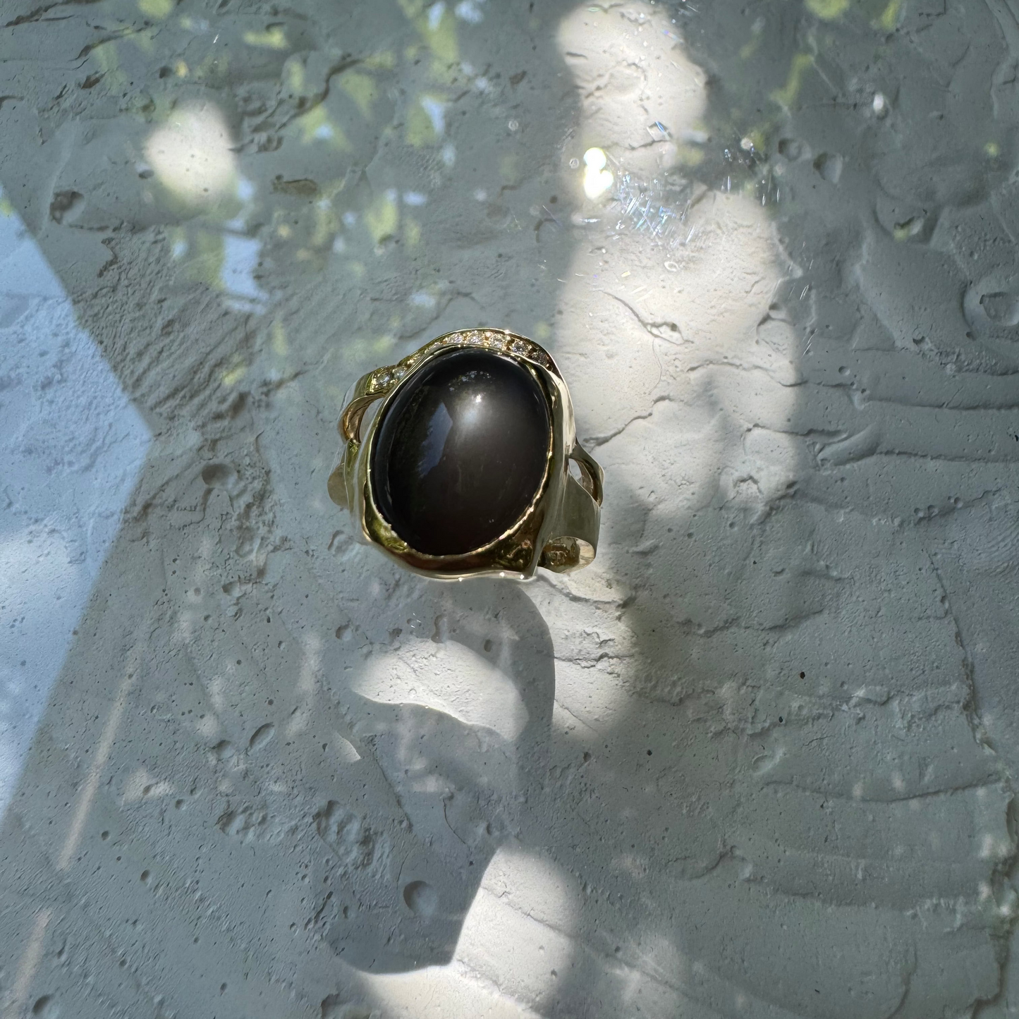 BLACK MOONSTONE & MOISSANITES