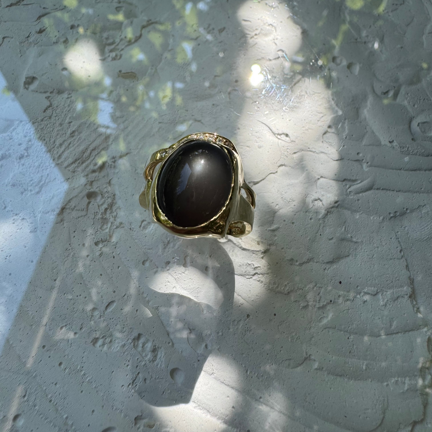 BLACK MOONSTONE & MOISSANITES