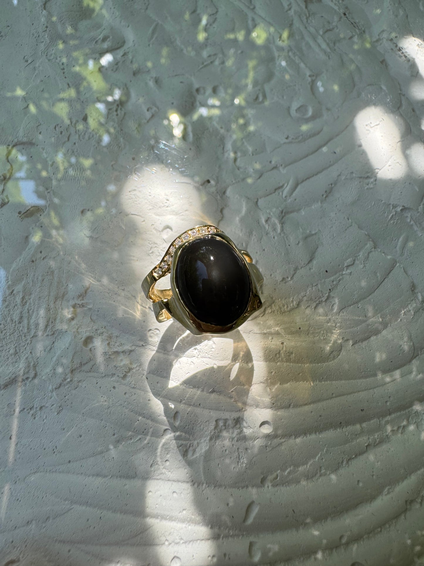 BLACK MOONSTONE & MOISSANITES