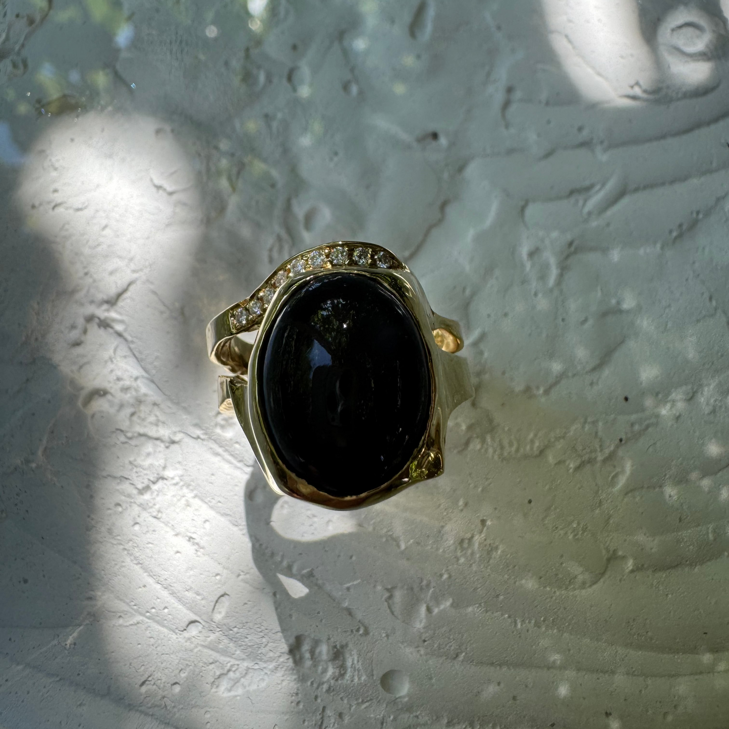 BLACK MOONSTONE & MOISSANITES