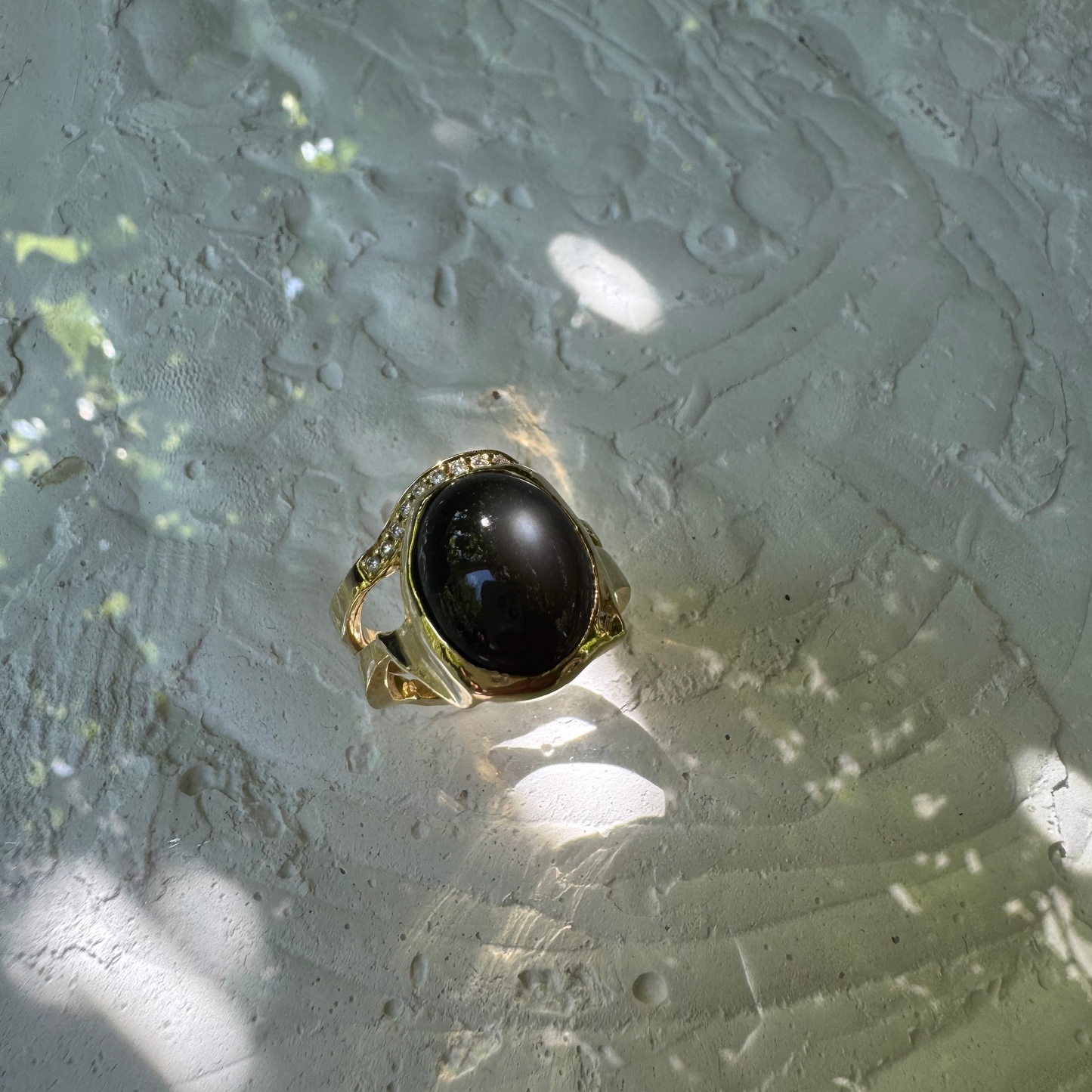 BLACK MOONSTONE & MOISSANITES