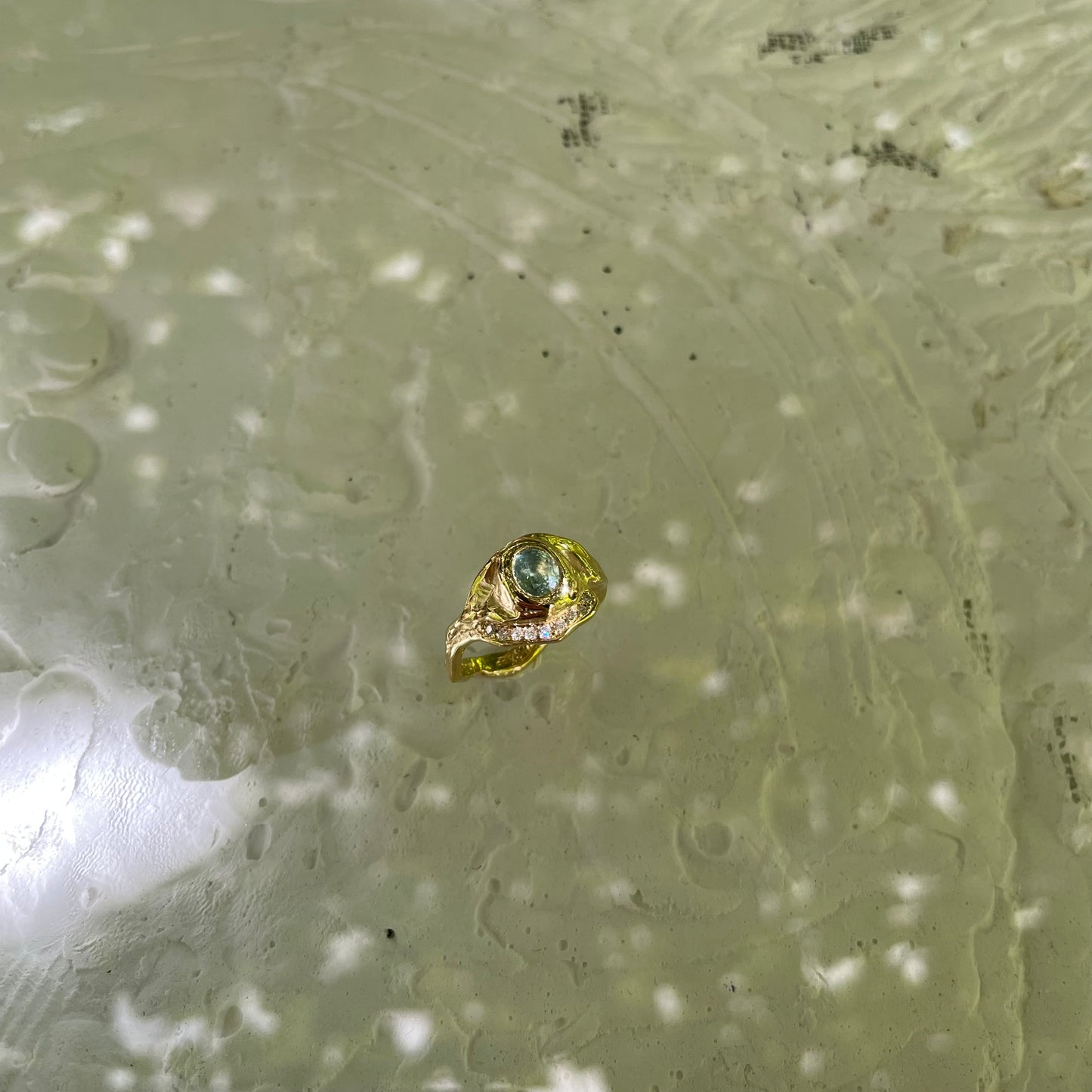 GREEN TOURMALINE & MOISSANITES