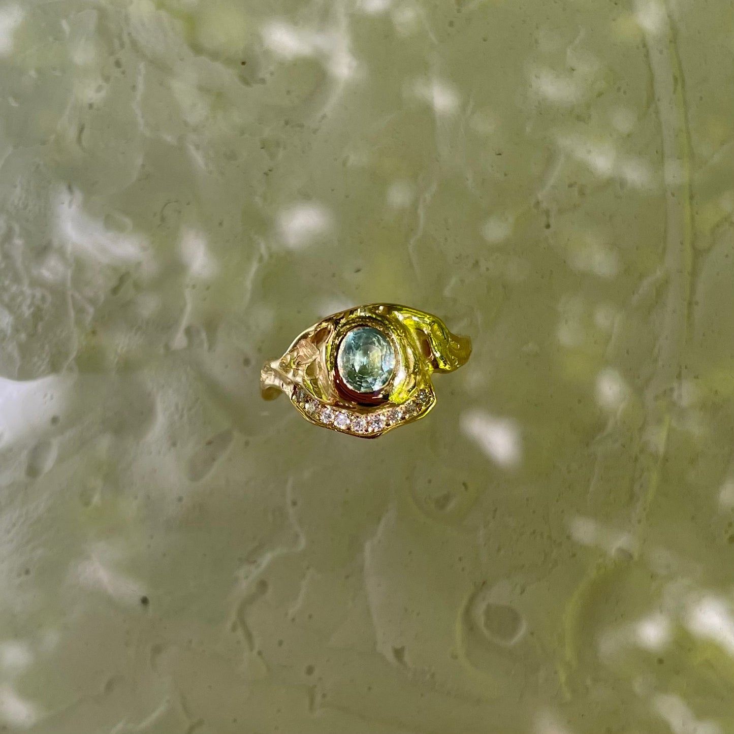 GREEN TOURMALINE & MOISSANITES