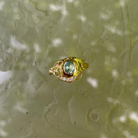 GREEN TOURMALINE & MOISSANITES