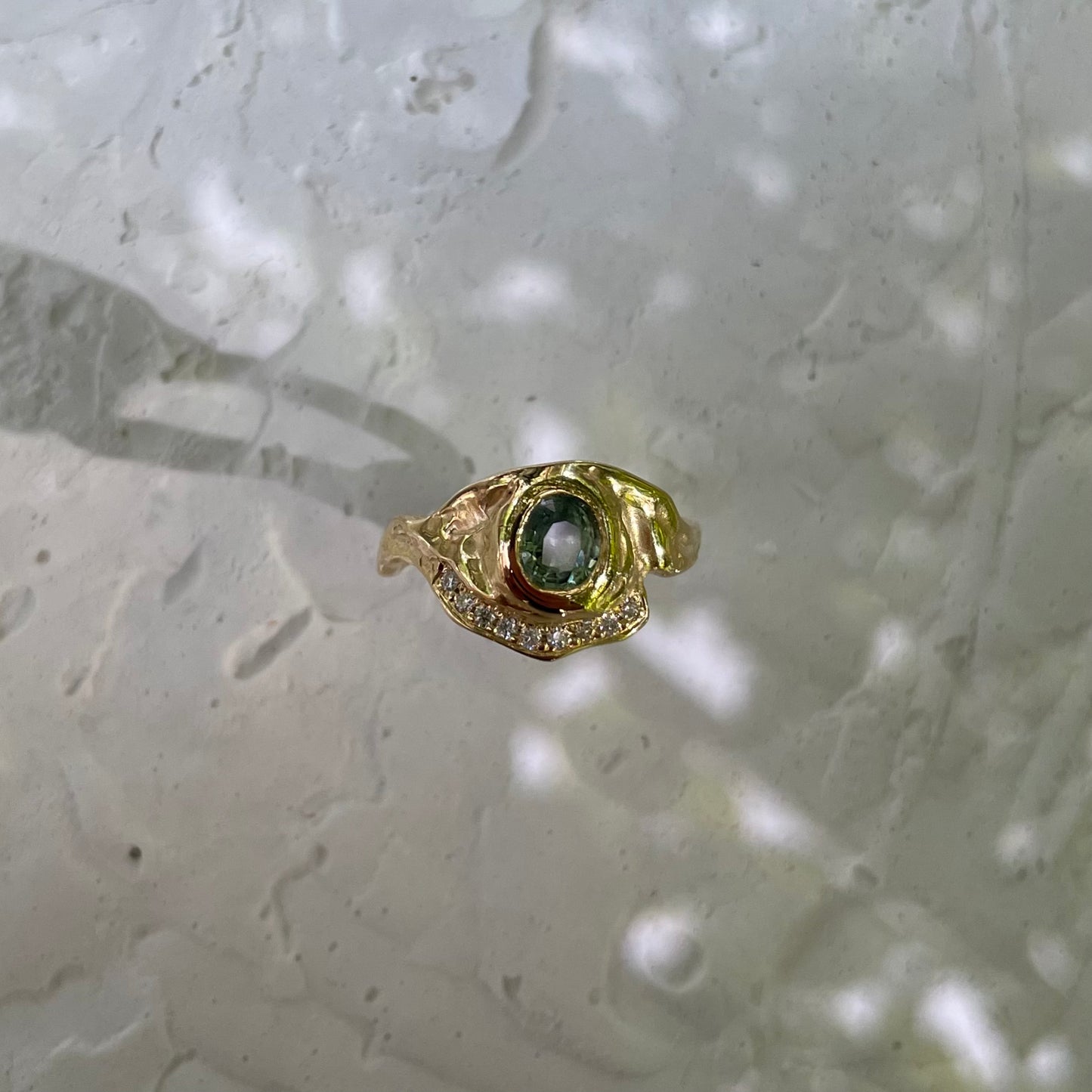 GREEN TOURMALINE & MOISSANITES