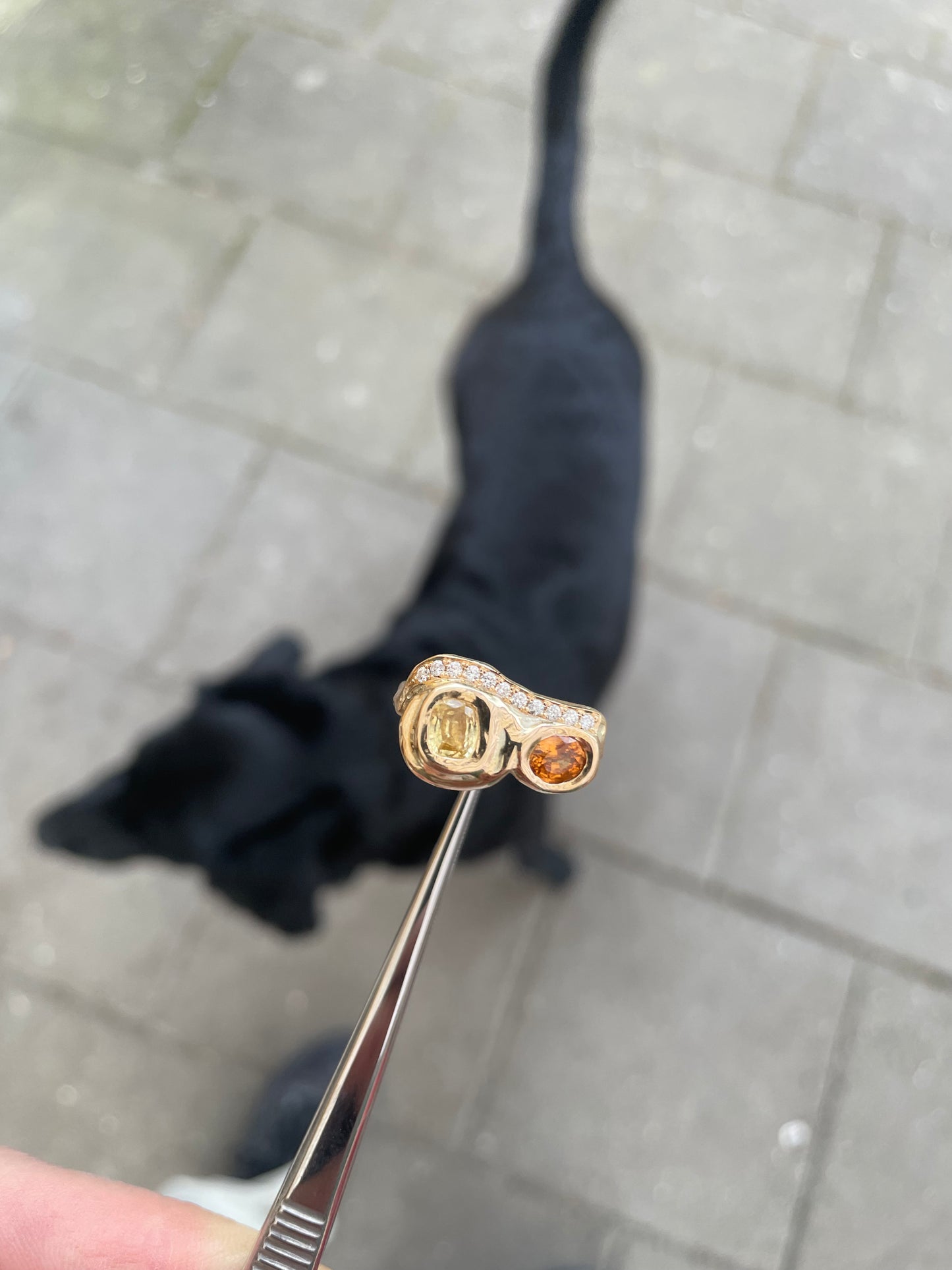 SAPPHIRE / SPESSARTITE / DIAMONDS